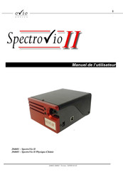 OVIO SpectroVio II Manuel De L'utilisateur