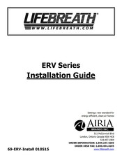 Airia LIFEBREATH ERV Serie Guide D'installation