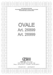 Gessi OVALE 26899 Mode D'emploi