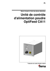 Gema OptiFeed CA11 Traduction Du Mode D'emploi Original