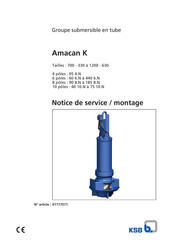 KSB Amacan K 1000-420 Notice De Service / Montage