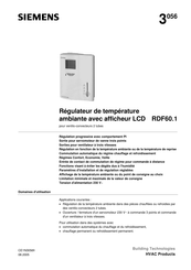 Siemens RDF60.1 Manuel D'utilisation