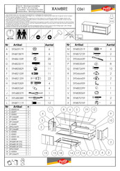 Profijt Meubel XAMBRE C061 Notice De Montage