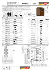 Profijt Meubel XAMBRE C020 Notice De Montage