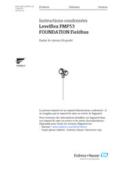 Endress+Hauser Levelflex FMP53 FOUNDATION Fieldbus Instructions Condensées