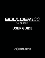 GOAL ZERO Boulder 100 Mode D'emploi