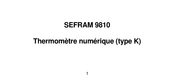 SEFRAM 9810 K Mode D'emploi