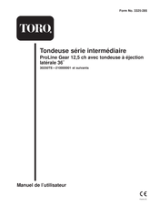 Toro ProLine Gear 30250TE Manuel De L'utilisateur
