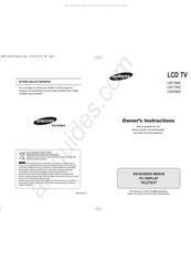 Samsung LW15M2 Instructions Du Propriétaire
