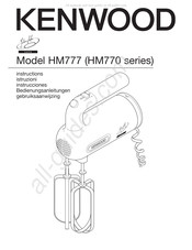 Kenwood HM770 Serie Instructions