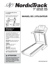 NordicTrack T 22.5 Manuel De L'utilisateur