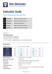 Time Electronics 1041 Guide D'instructions