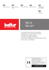 baltur TBG 35 P Notice D'instructions