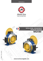 Montanari MGX80 Installation, Utilisation Et Entretien