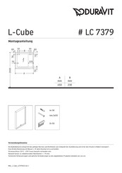 DURAVIT L-Cube LC 7379 Instructions De Montage