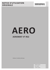 Siegenia AERO AEROMAT VT RS2 Notice D'utilisation