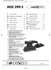 MeisterCraft MSS 290 E Traduction Du Manuel D'utilisation D'origine