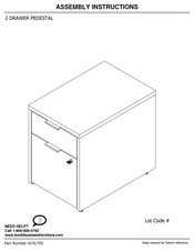 Bush Business Furniture A191709 Manuel D'instructions