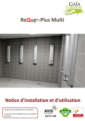 Gaia Green ReQup Plus Multi Notice D'installation Et D'utilisation