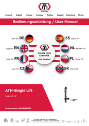 ATH-Heinl ATH Single Lift 12P Manuel D'utilisation