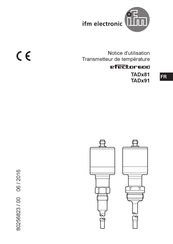 IFM Electronic Efector 600 TAD 81 Serie Notice D'utilisation