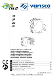 VARISCO JP Serie Instructions Pour L'utilisation Et L'entretien