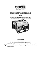 GENYX ENERGY G2000 Notice D'utilisation Originale