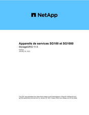 NetApp SG100 Mode D'emploi