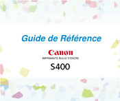 Canon PowerShot S400 DIGITAL ELPH Guide De Référence