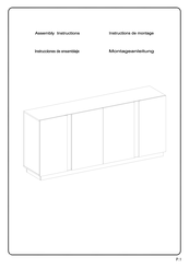 Walker Edison BU70KCSB Instructions De Montage