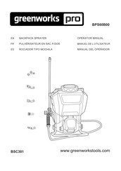 GreenWorks Pro BPS60B00 Manuel De L'utilisateur