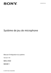 Sony MAS-A100 Manuel