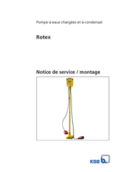 KSB Rotex 20/170 E Notice De Service / Montage
