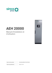 sirea AEH 20000 Manuel D'installation Et D'utilisation