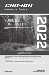 Can-Am Renegade T 2022 Serie Guide Du Conducteur