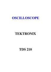 Tektronix TDS 210 Manuel D'utilisation