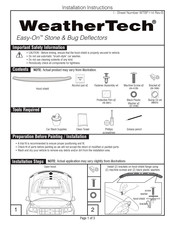 WeatherTech Easy-On Instructions D'installation