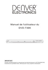 Denver Electronics DVD-736K Manuel De L'utilisateur