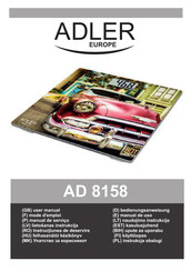 Adler europe AD 8158 Mode D'emploi