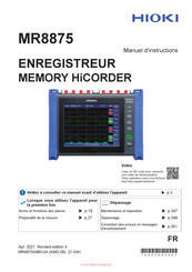 Hioki MR8875 Manuel D'instructions