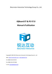 Returnstar Interactive Technology Group IQBoard ET Manuel D'utilisation