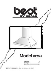 Broan BEST KEX42 Mode D'emploi