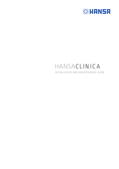 Hansa Clinica 45012186 Instructions D'installation