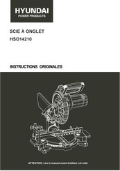 Hyundai power products HSO14210 Instructions Originales