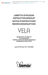Bimar Vela HP102 Notice D'instructions