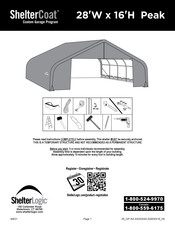 ShelterLogic ShelterCoat Peak 28 x 24 Instructions De Montage