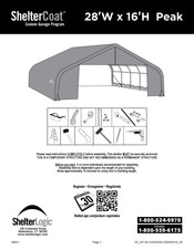 ShelterLogic ShelterCoat Peak 28 x 20 Instructions De Montage