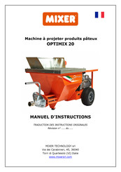 MIXER OPTIMIX 20 Manuel D'instructions