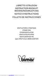 Bimar VP42T Notice D'instructions