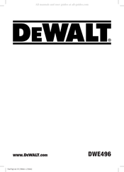DeWalt DWE496 Traduction De La Notice D'instructions Originale